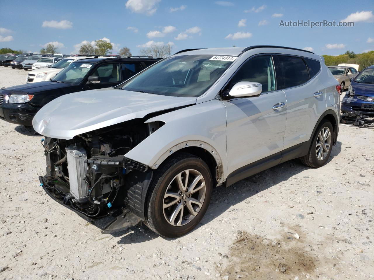 2014 Hyundai Santa Fe Sport  Серебряный vin: 5XYZUDLA0EG188494