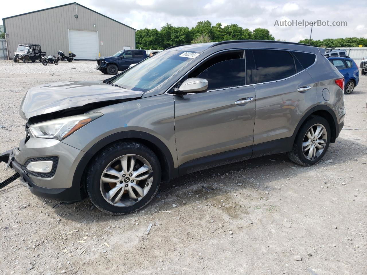 2013 Hyundai Santa Fe Sport  Gray vin: 5XYZUDLA1DG084224