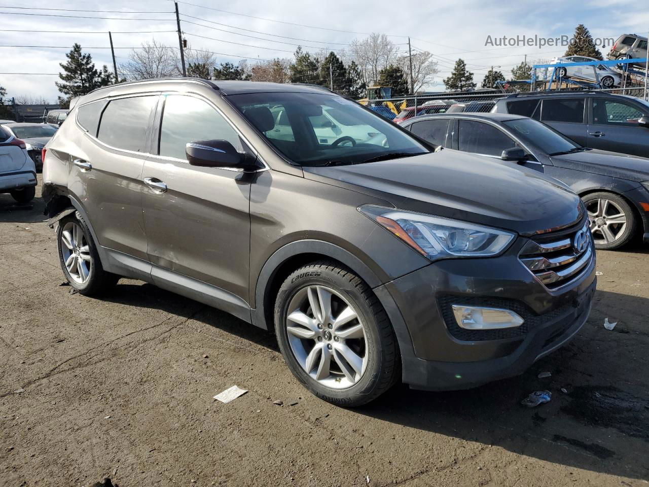 2014 Hyundai Santa Fe Sport  Серый vin: 5XYZUDLA1EG225939