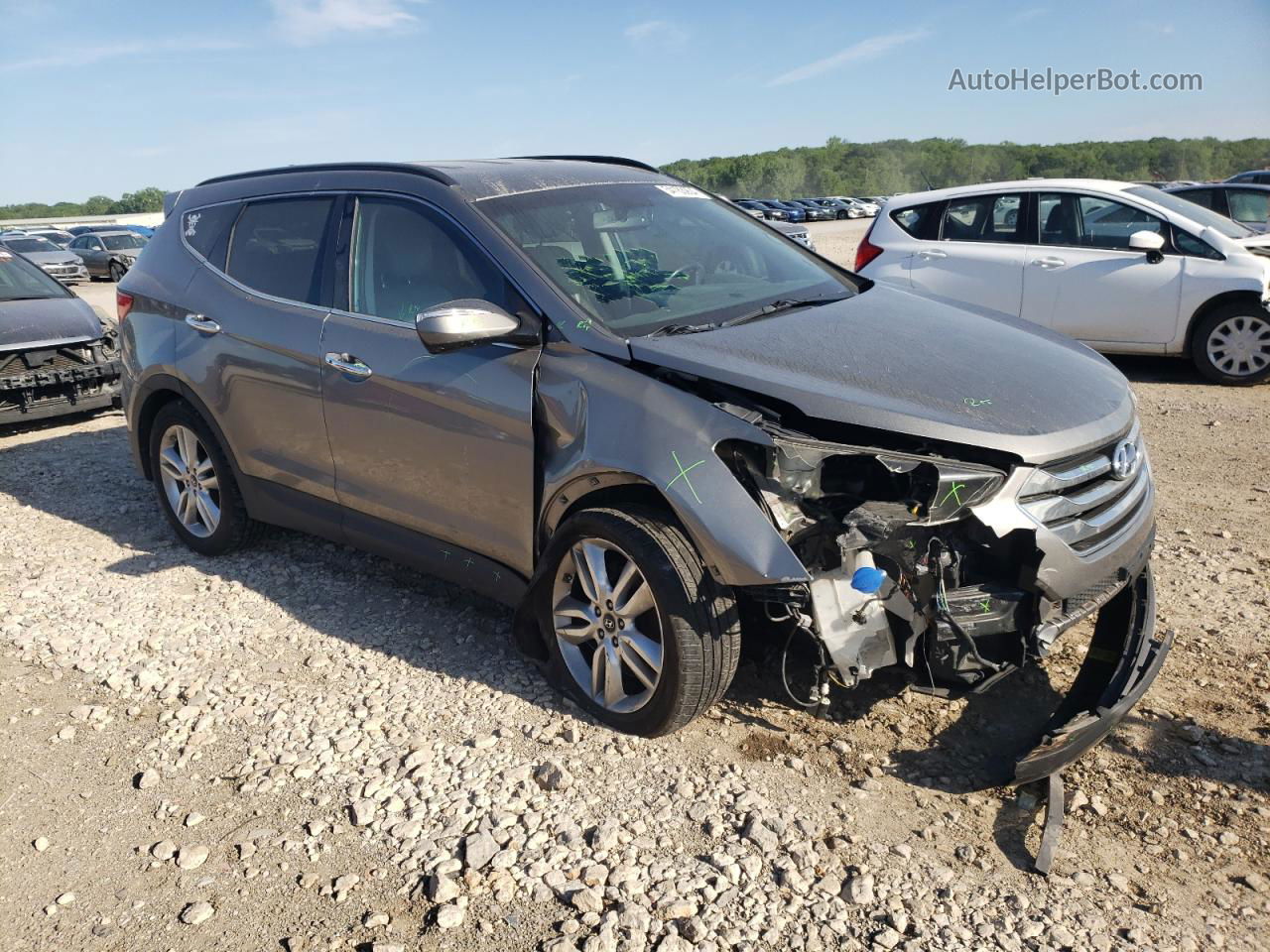 2013 Hyundai Santa Fe Sport  Gray vin: 5XYZUDLA4DG082628