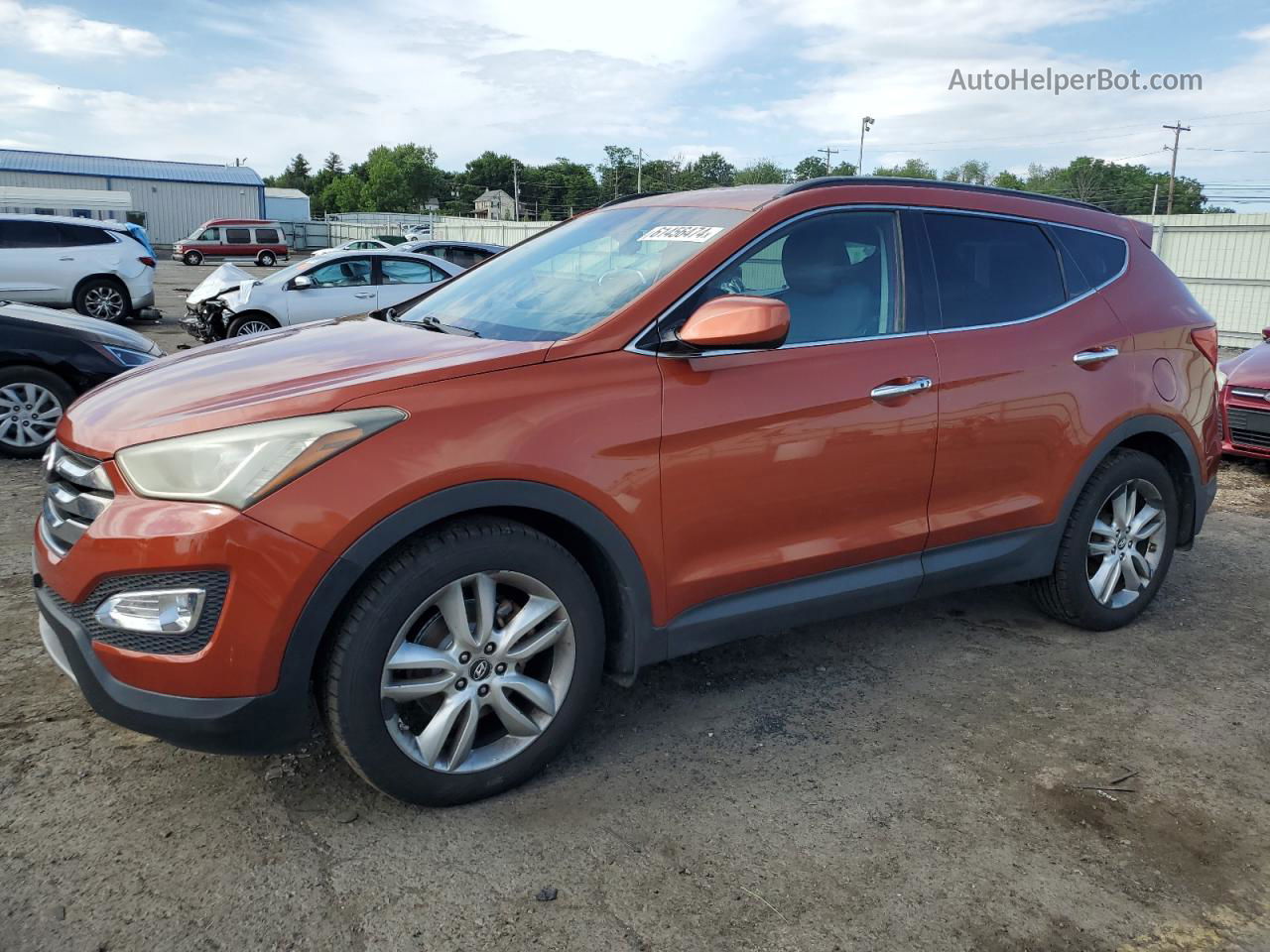 2013 Hyundai Santa Fe Sport  Orange vin: 5XYZUDLA6DG045225