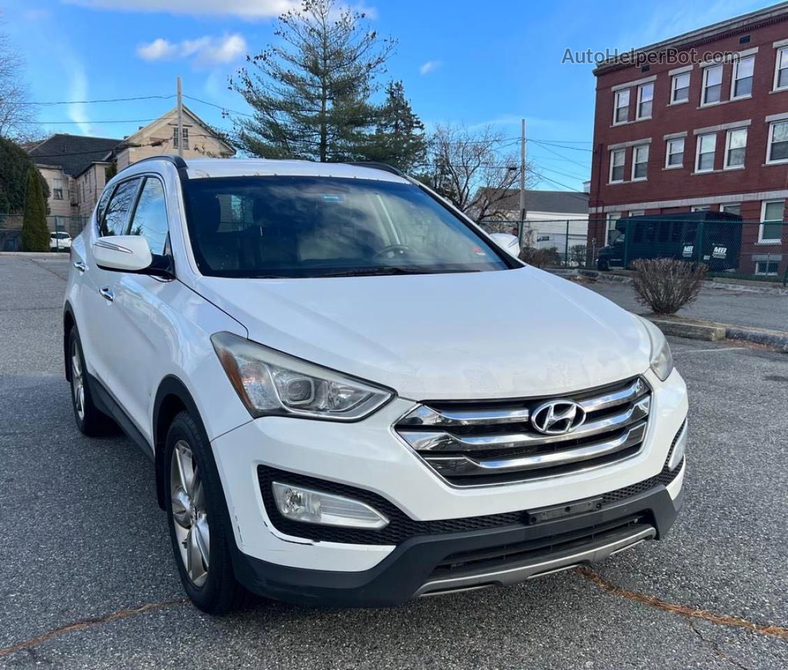 2013 Hyundai Santa Fe Sport  White vin: 5XYZUDLA7DG026618