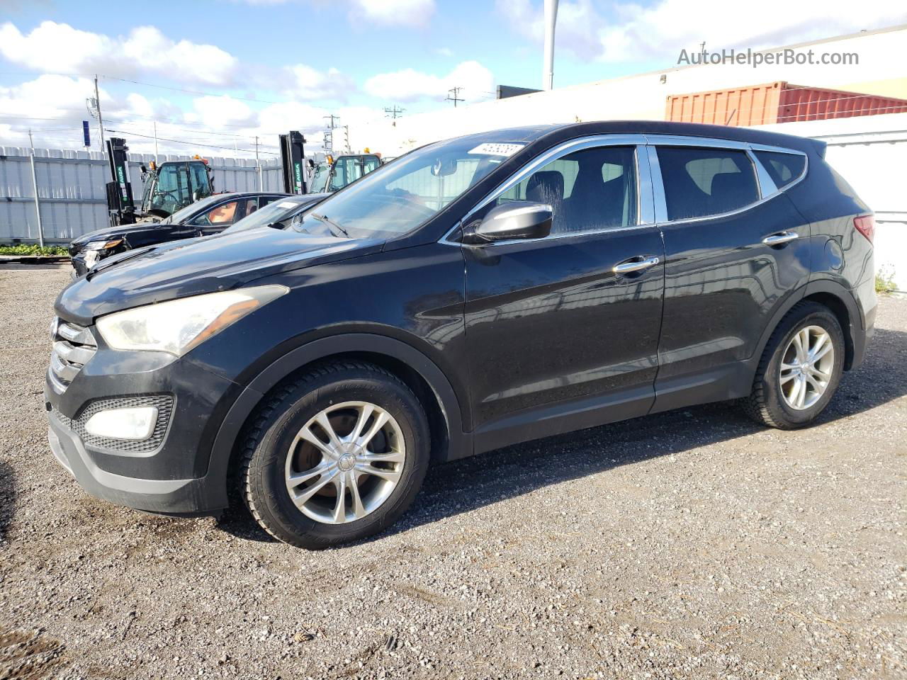 2013 Hyundai Santa Fe Sport  Black vin: 5XYZUDLA7DG077374