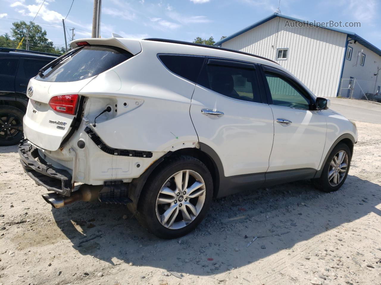 2013 Hyundai Santa Fe Sport  White vin: 5XYZUDLA7DG093476