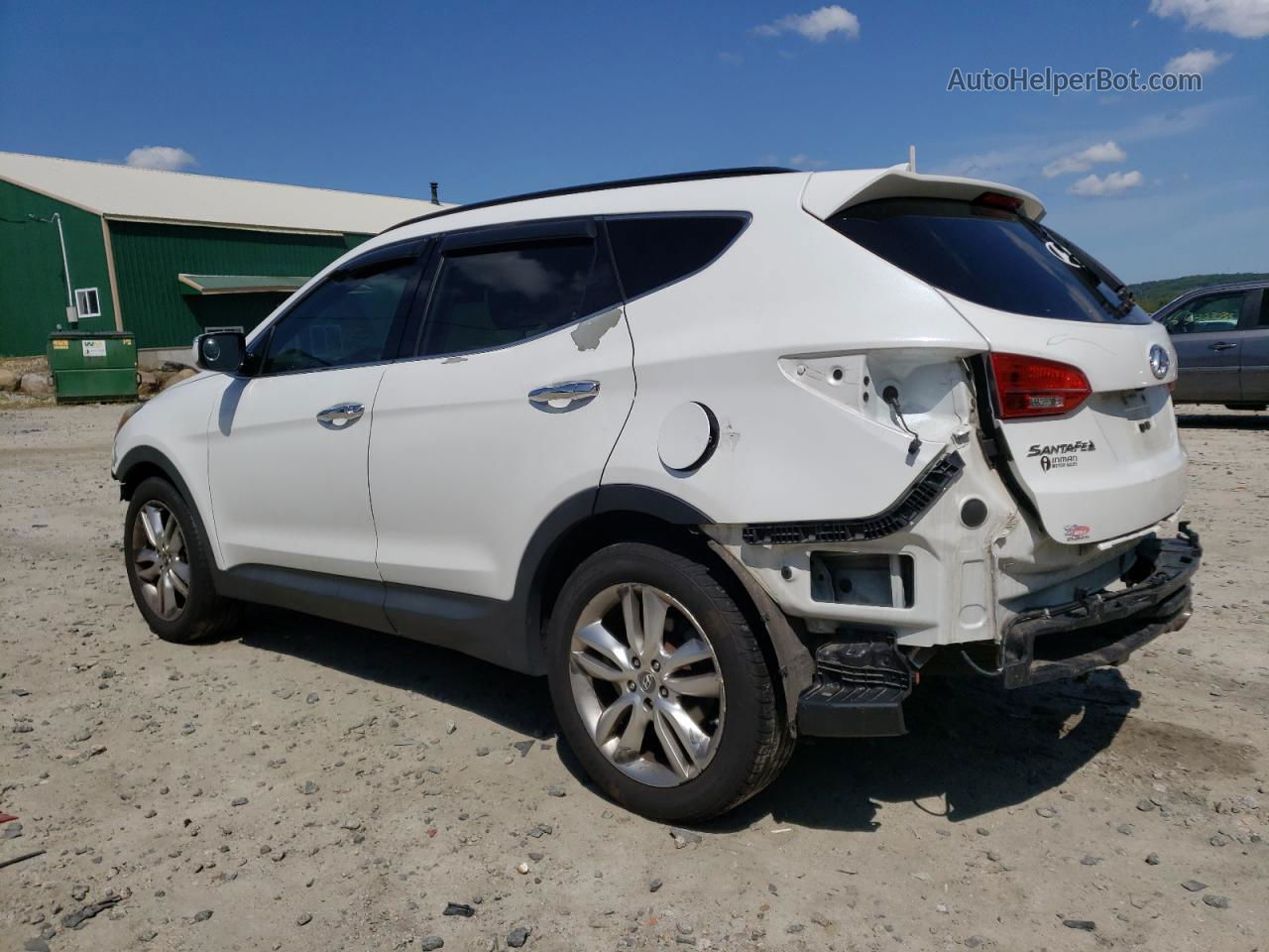 2013 Hyundai Santa Fe Sport  White vin: 5XYZUDLA7DG093476