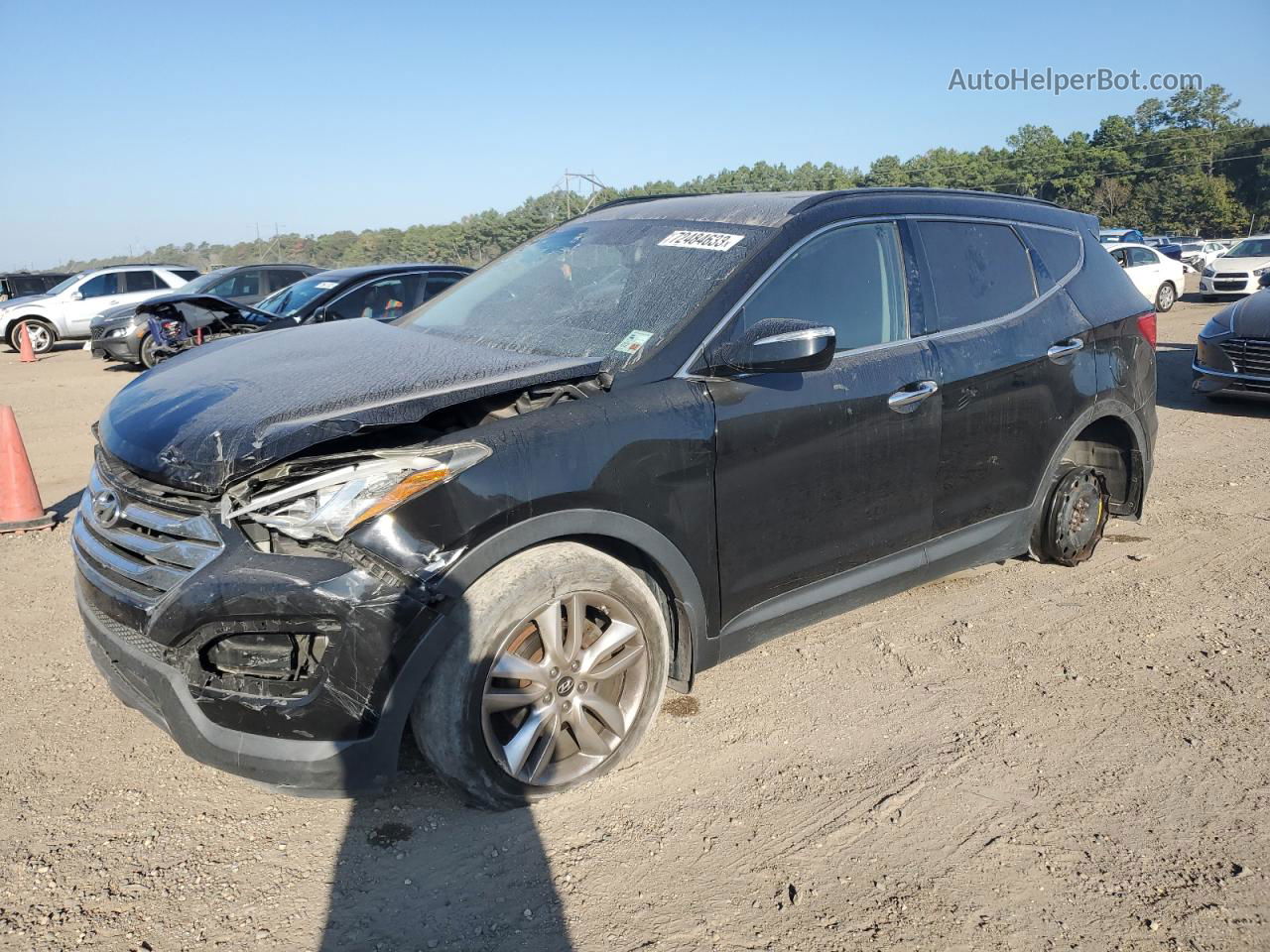 2014 Hyundai Santa Fe Sport  Черный vin: 5XYZUDLA7EG156321