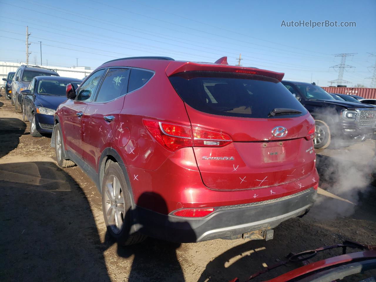 2013 Hyundai Santa Fe Sport  Red vin: 5XYZUDLA8DG122967