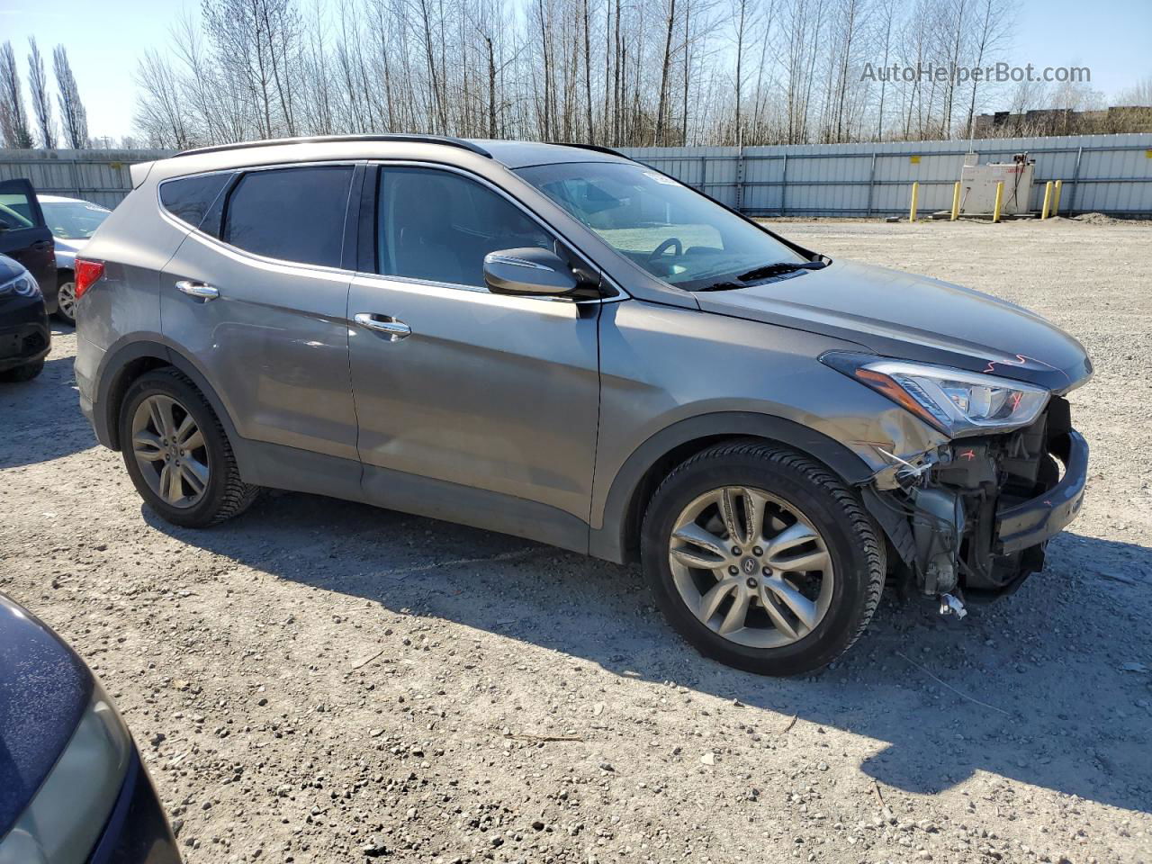 2013 Hyundai Santa Fe Sport  Gray vin: 5XYZUDLA9DG005351