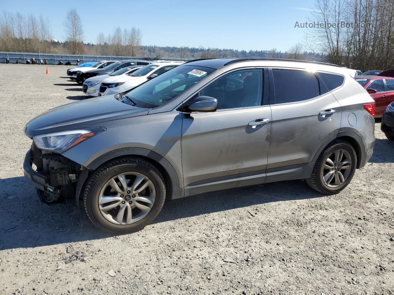 2013 Hyundai Santa Fe Sport  Gray vin: 5XYZUDLA9DG005351