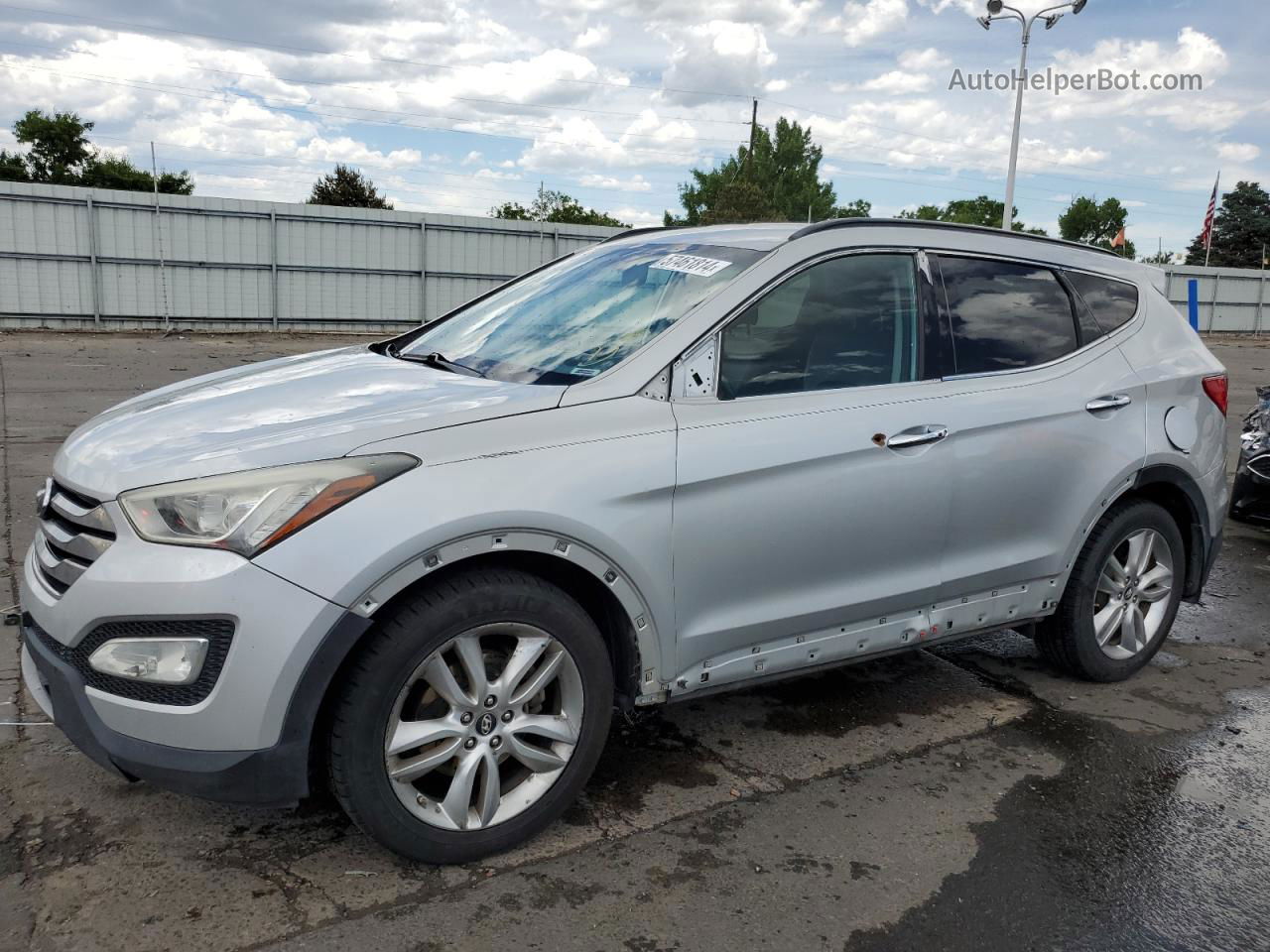 2013 Hyundai Santa Fe Sport  Silver vin: 5XYZUDLAXDG015354