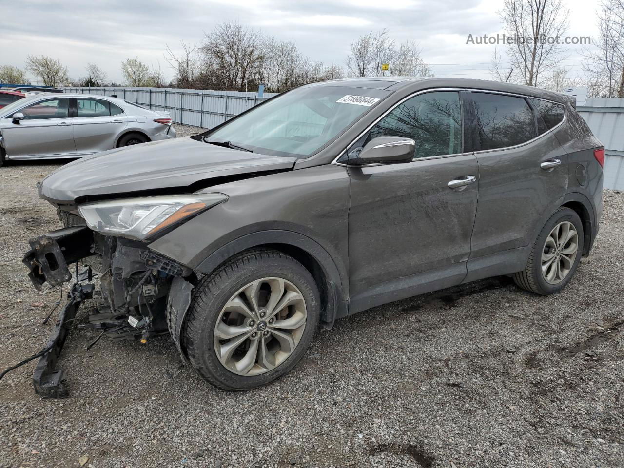 2013 Hyundai Santa Fe Sport  Коричневый vin: 5XYZUDLAXDG095349