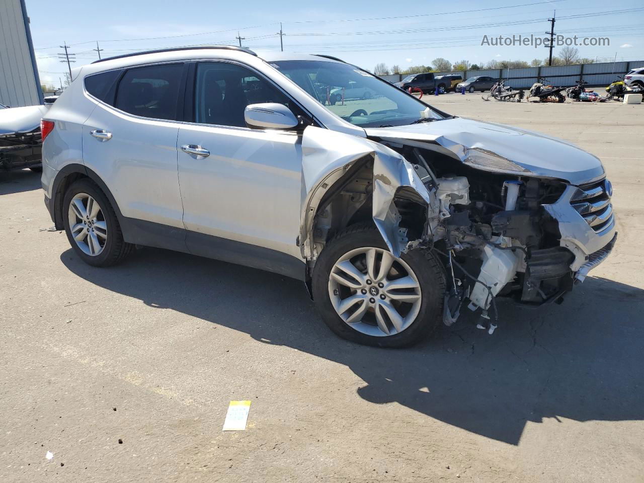 2014 Hyundai Santa Fe Sport  Silver vin: 5XYZUDLAXEG219539