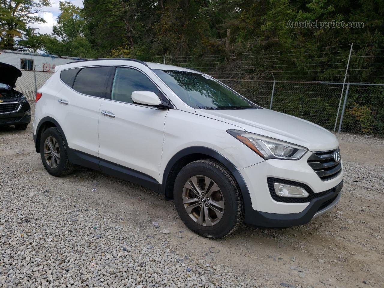 2013 Hyundai Santa Fe Sport  White vin: 5XYZUDLB0DG061994