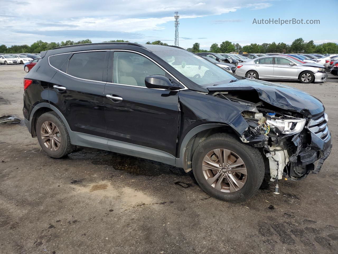 2013 Hyundai Santa Fe Sport  Black vin: 5XYZUDLB0DG087611