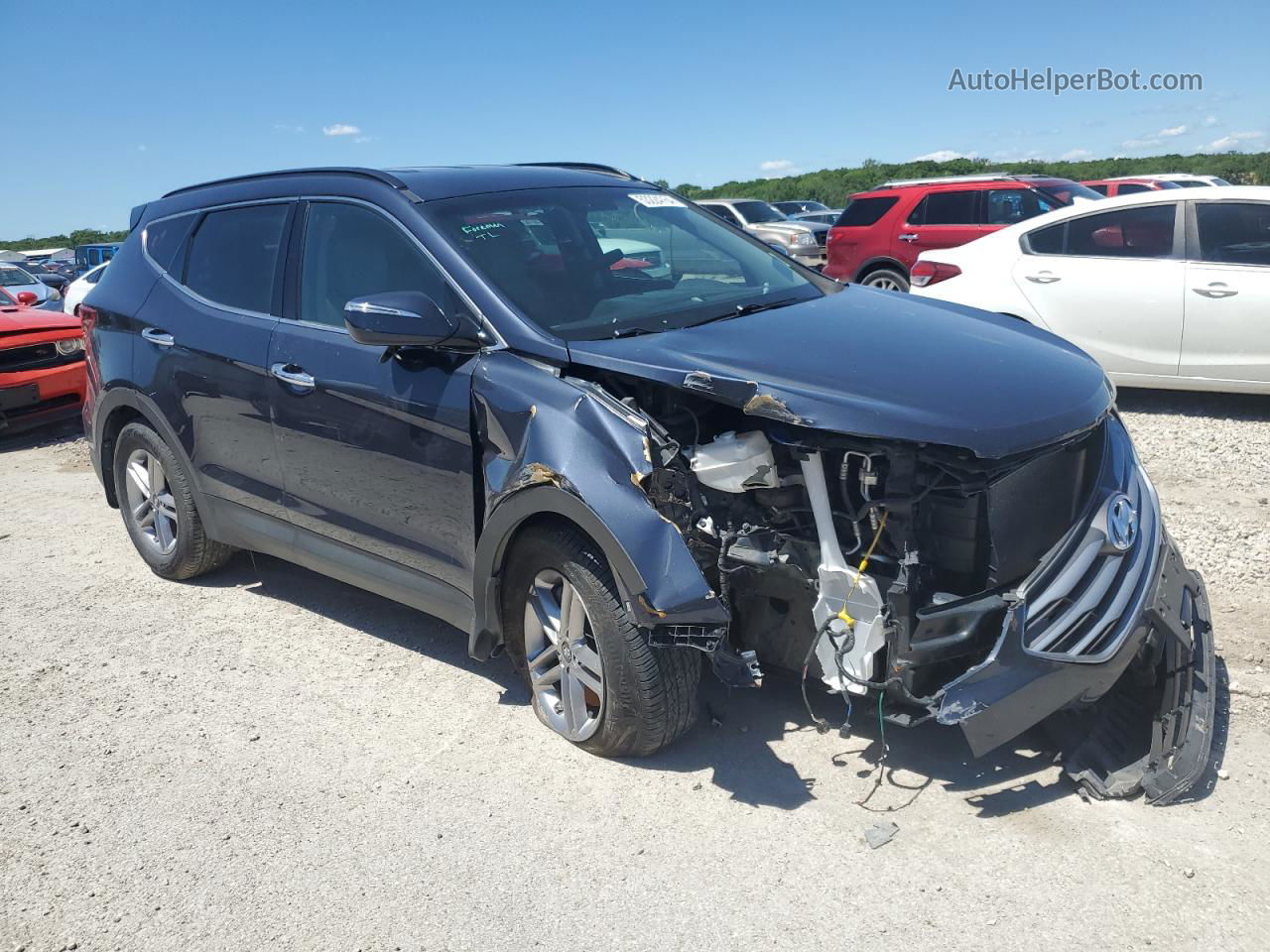 2018 Hyundai Santa Fe Sport  Синий vin: 5XYZUDLB0JG528620