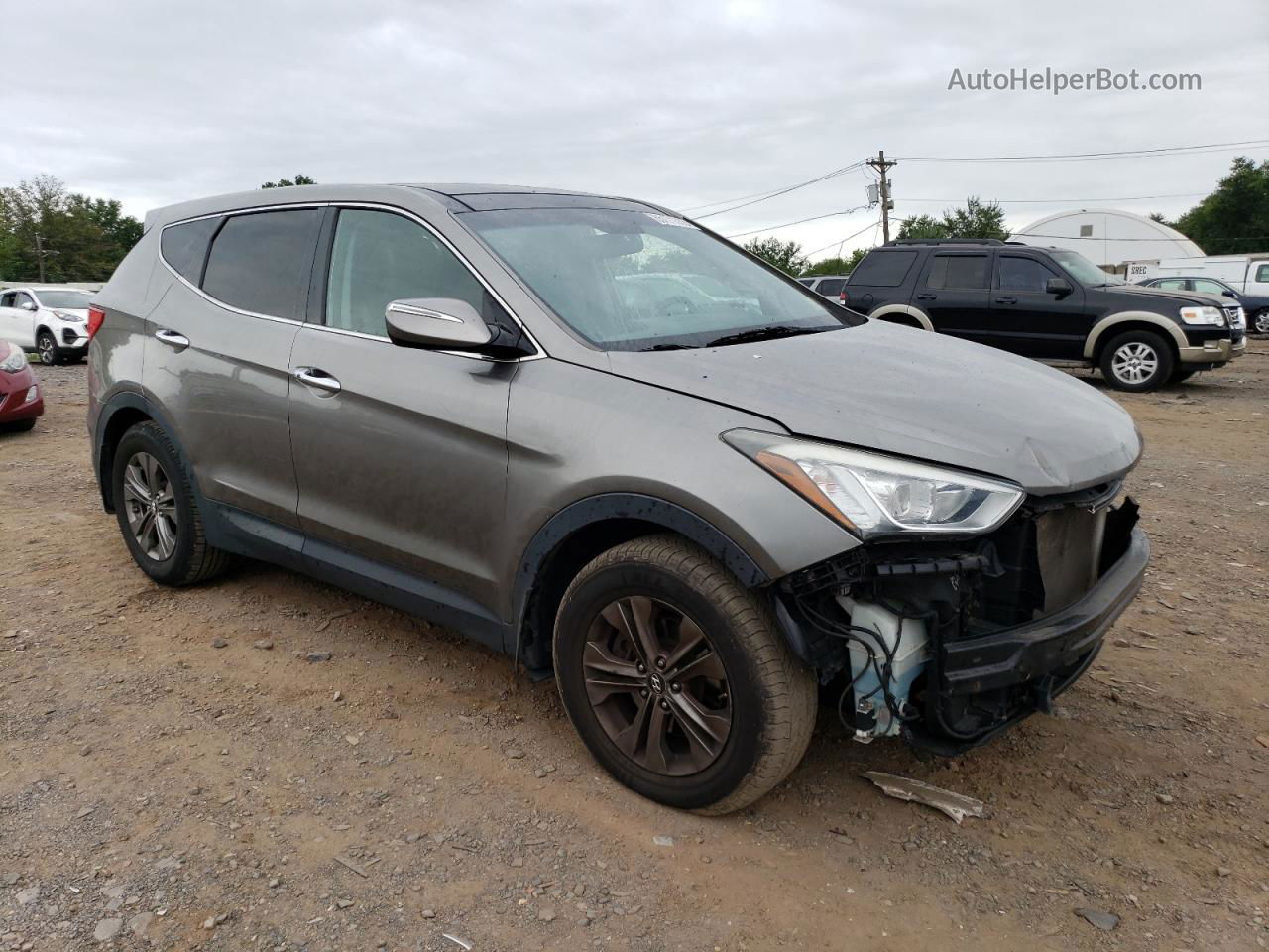 2013 Hyundai Santa Fe Sport  Gray vin: 5XYZUDLB1DG097838