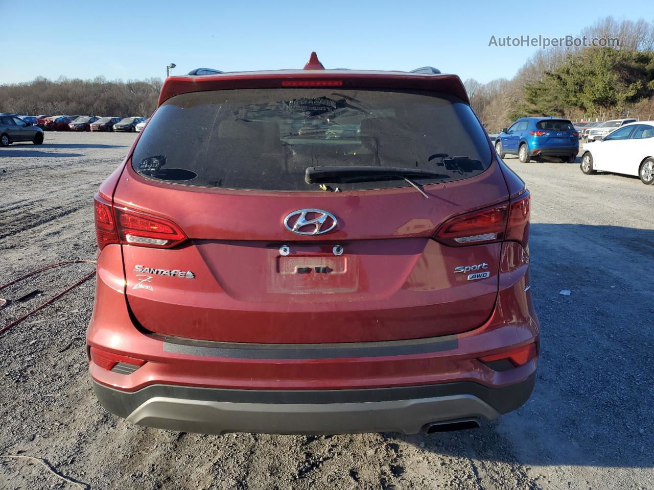 2018 Hyundai Santa Fe Sport  Maroon vin: 5XYZUDLB1JG507808