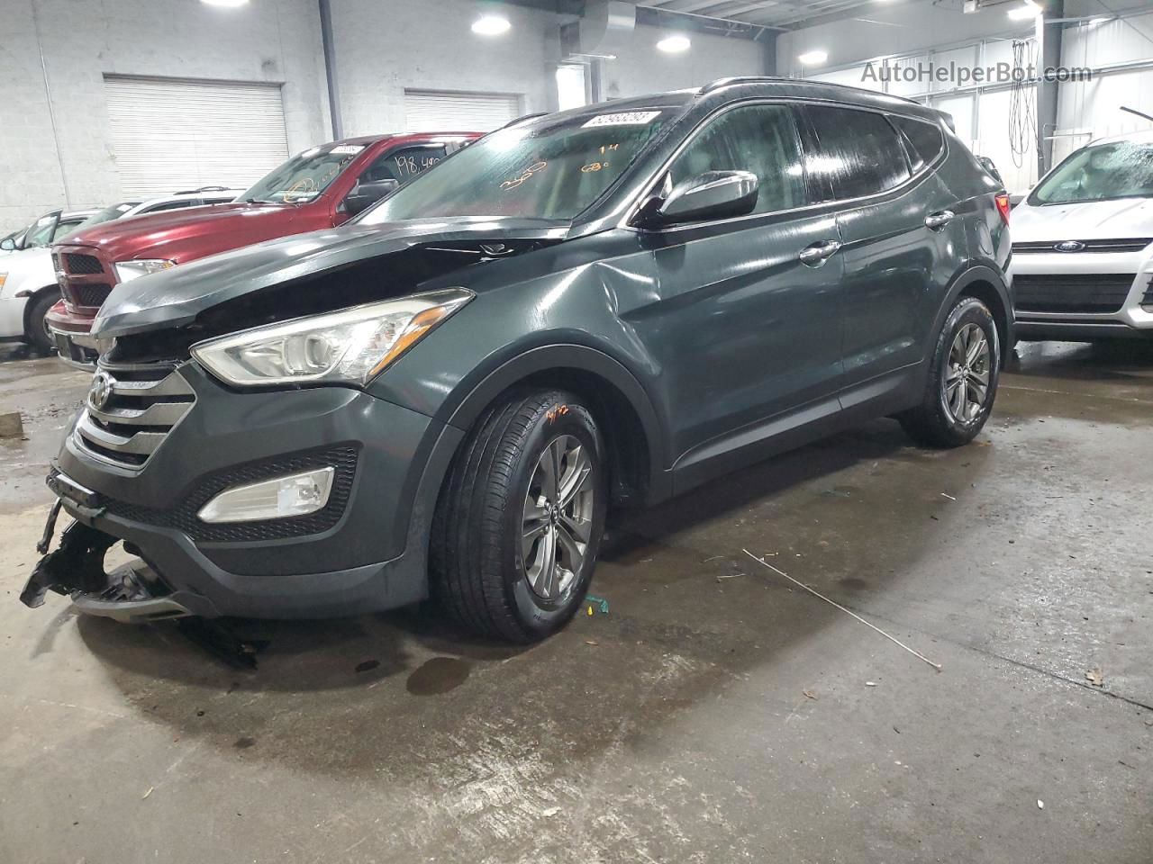 2013 Hyundai Santa Fe Sport  Green vin: 5XYZUDLB2DG055310