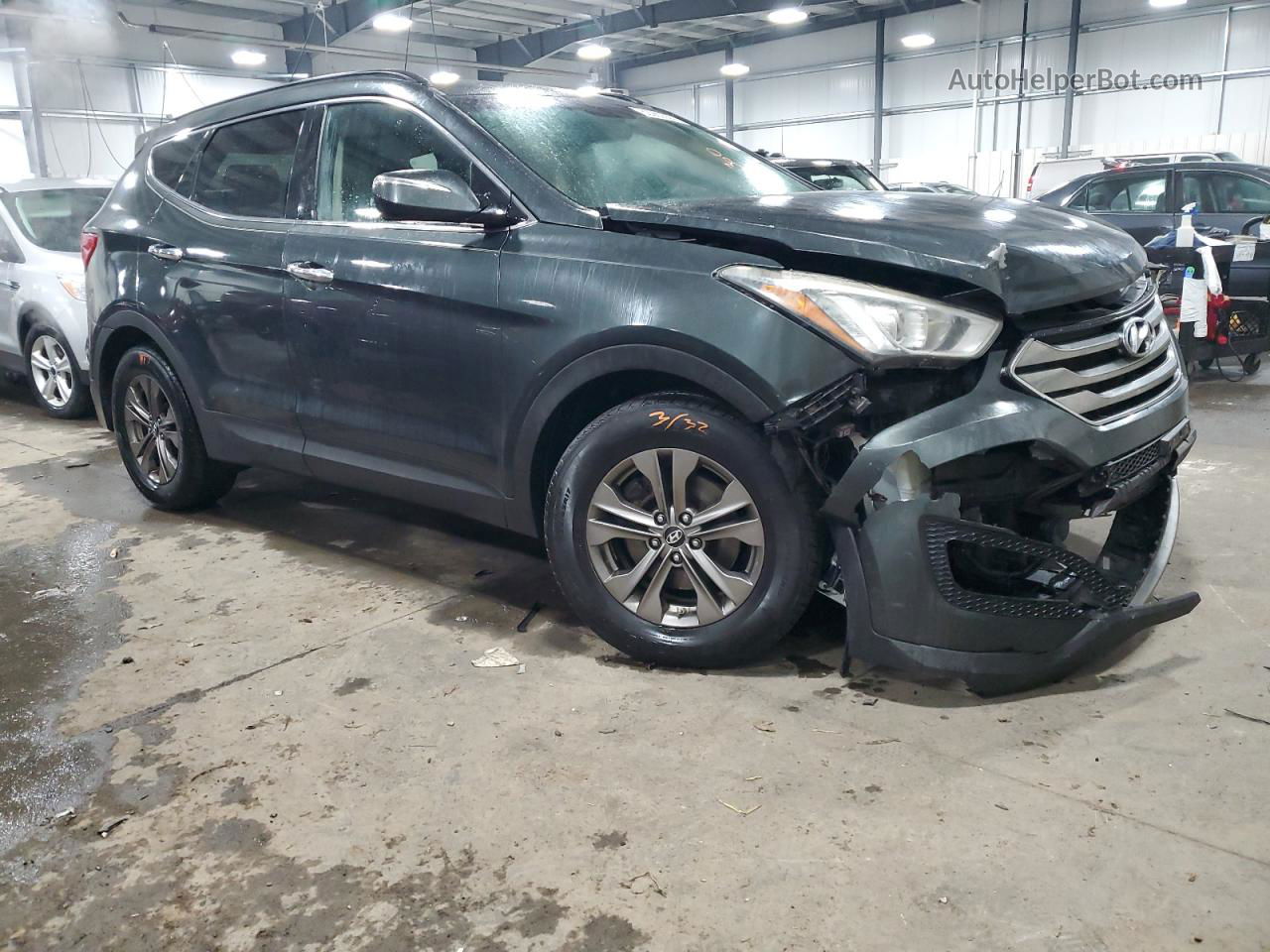 2013 Hyundai Santa Fe Sport  Green vin: 5XYZUDLB2DG055310