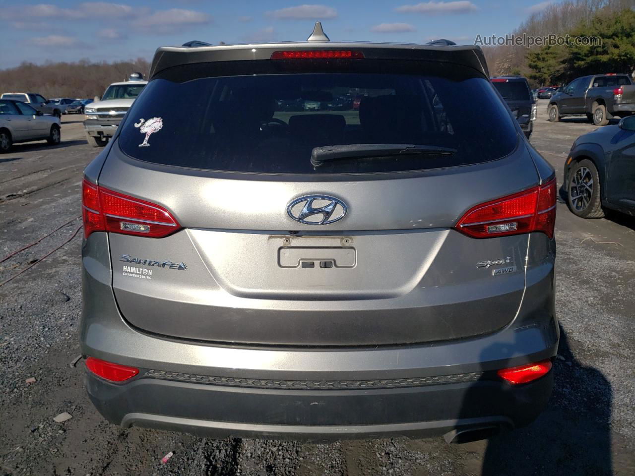 2013 Hyundai Santa Fe Sport  Gray vin: 5XYZUDLB2DG081485