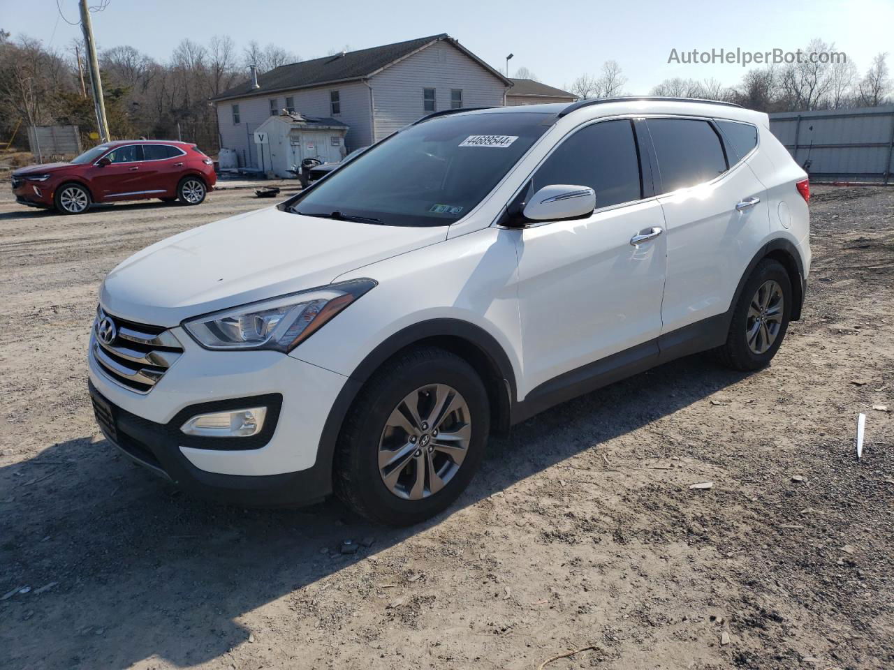 2014 Hyundai Santa Fe Sport  White vin: 5XYZUDLB3EG190345