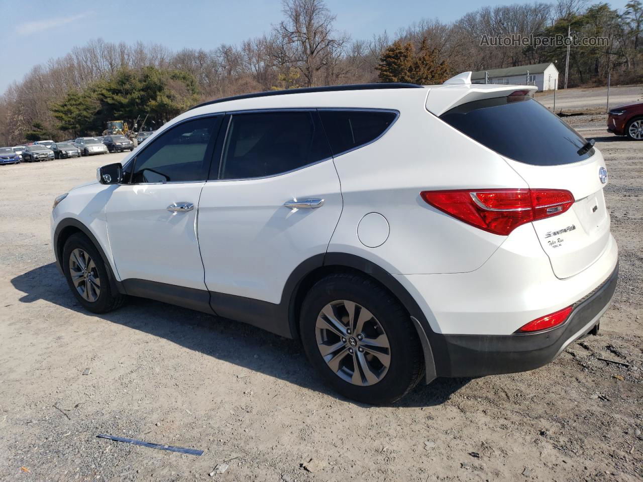 2014 Hyundai Santa Fe Sport  White vin: 5XYZUDLB3EG190345