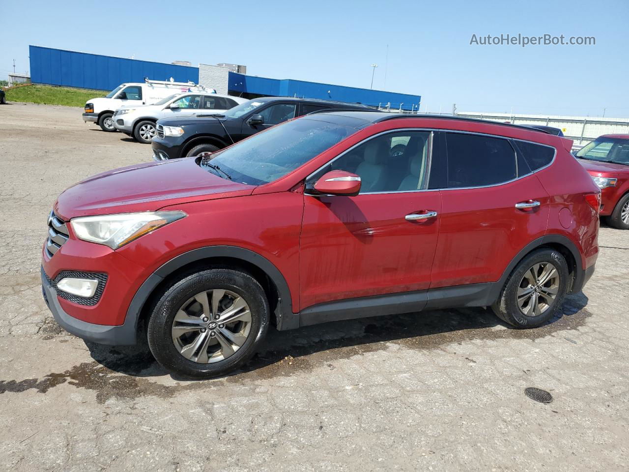 2014 Hyundai Santa Fe Sport Red vin: 5XYZUDLB3EG195478