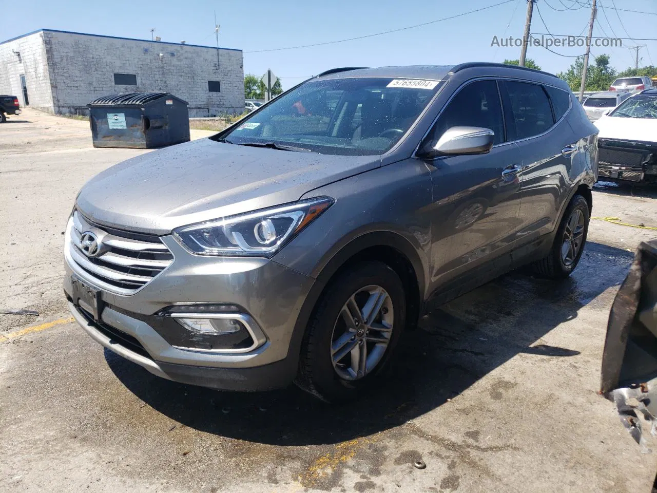 2018 Hyundai Santa Fe Sport  Gray vin: 5XYZUDLB3JG568030