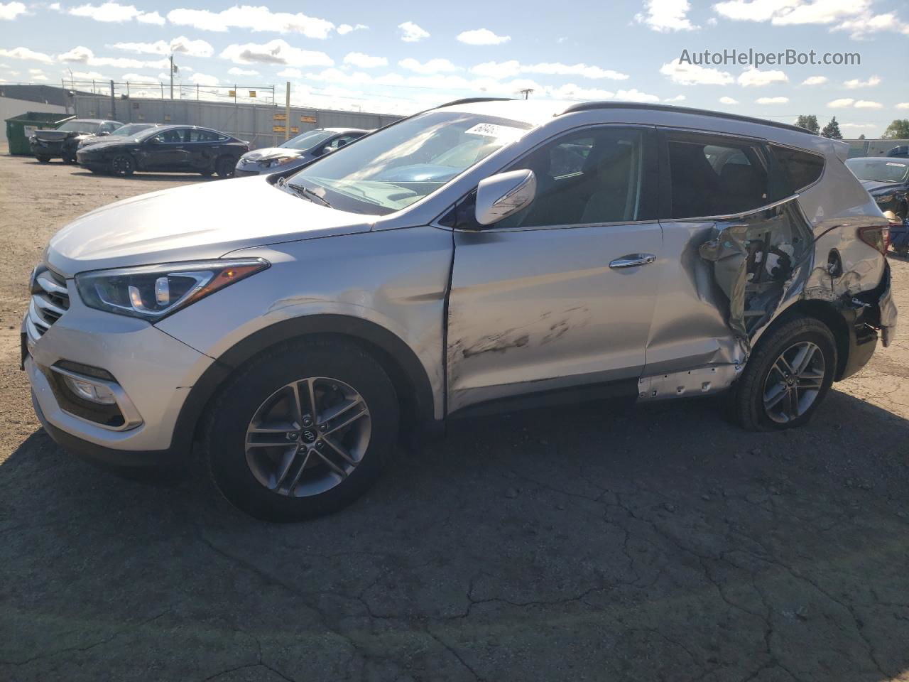 2018 Hyundai Santa Fe Sport  Silver vin: 5XYZUDLB4JG562382