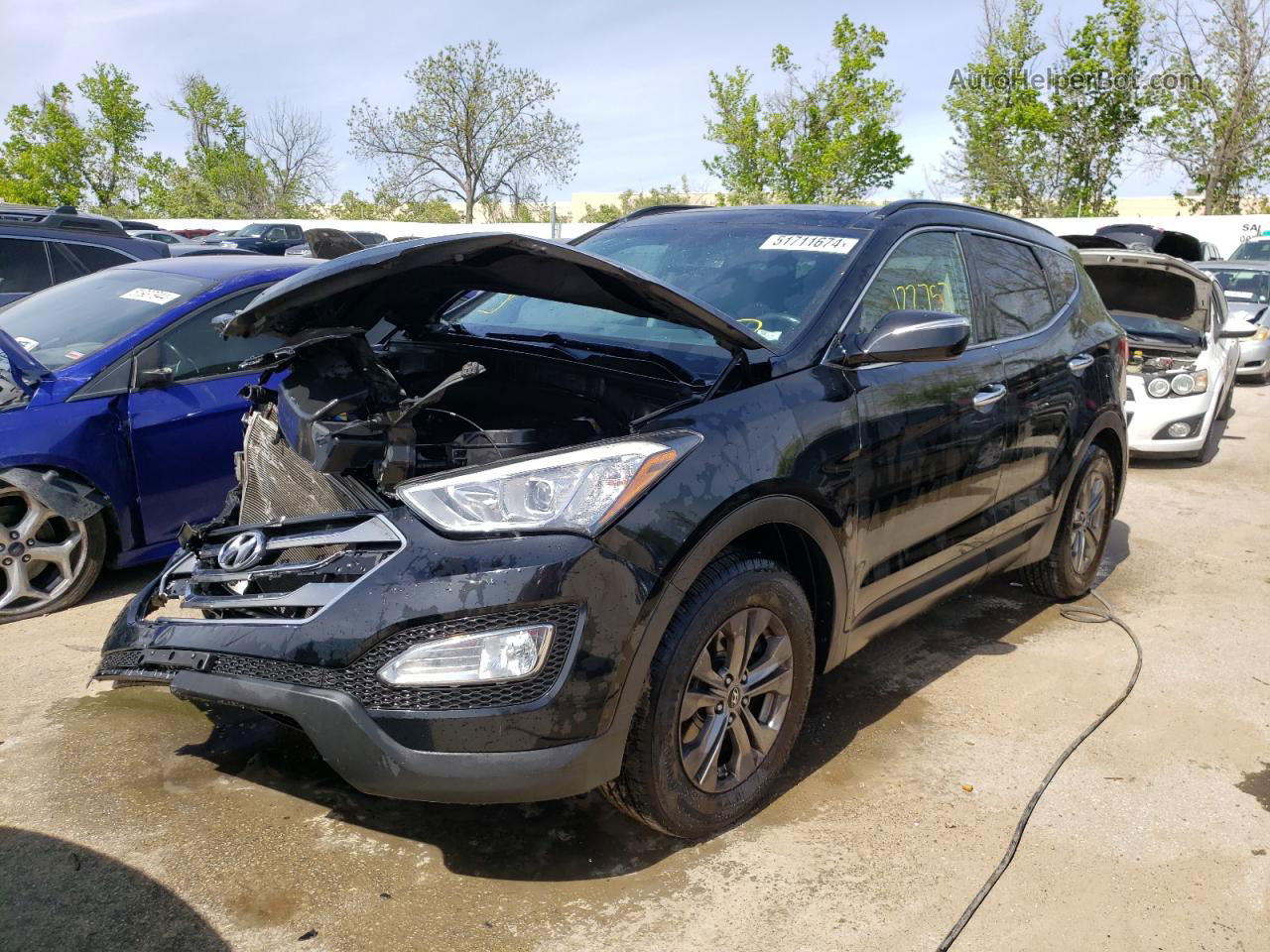 2014 Hyundai Santa Fe Sport  Black vin: 5XYZUDLB5EG136125