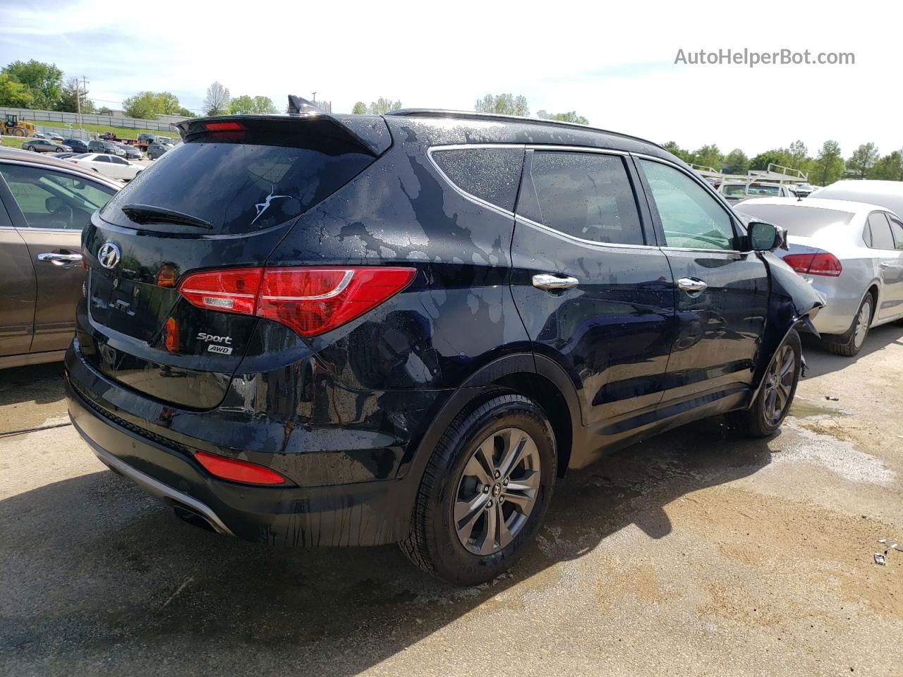 2014 Hyundai Santa Fe Sport  Black vin: 5XYZUDLB5EG136125