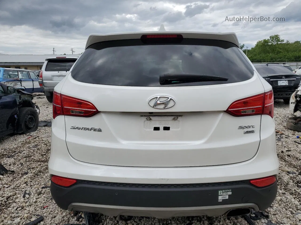 2014 Hyundai Santa Fe Sport  Белый vin: 5XYZUDLB5EG212054