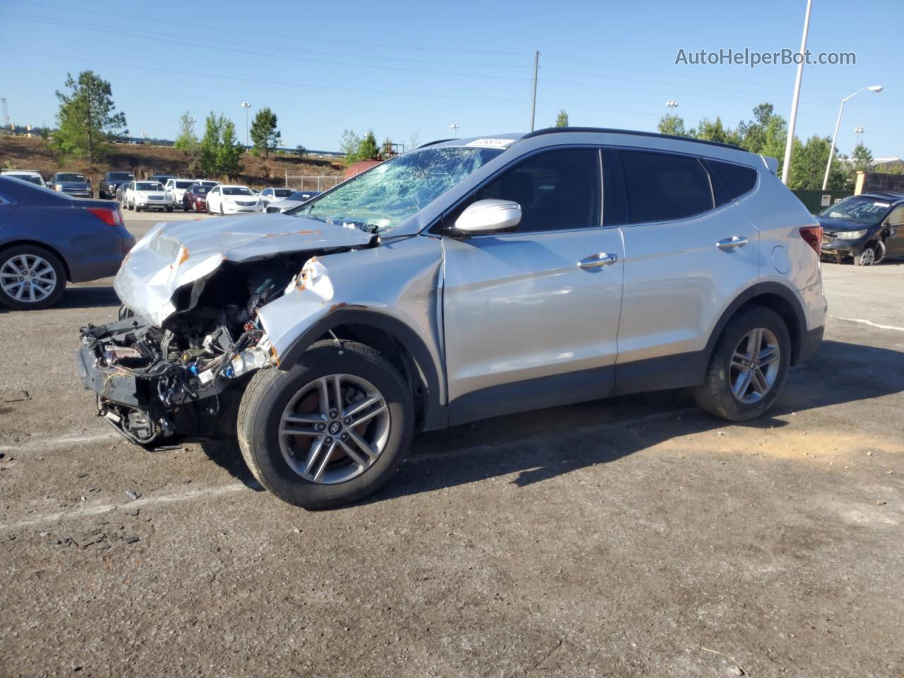 2018 Hyundai Santa Fe Sport  Silver vin: 5XYZUDLB5JG545302