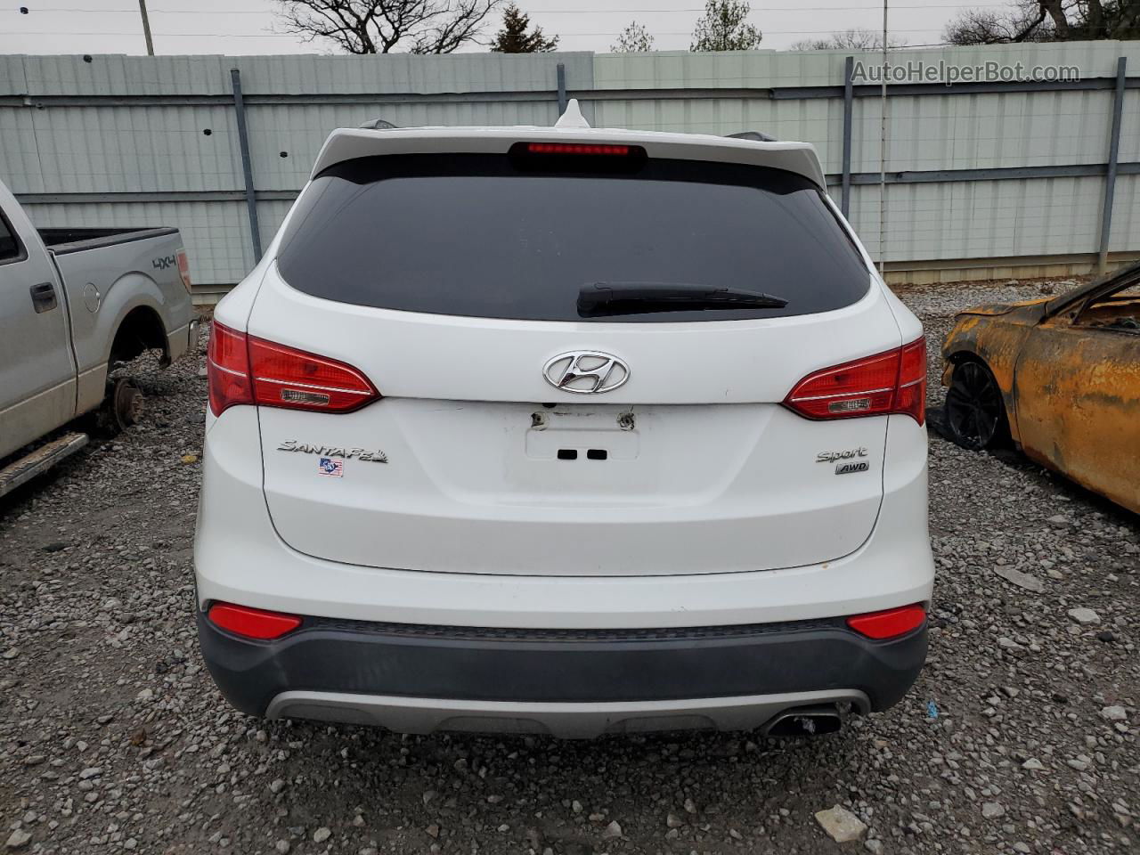 2013 Hyundai Santa Fe Sport  Белый vin: 5XYZUDLB6DG002657