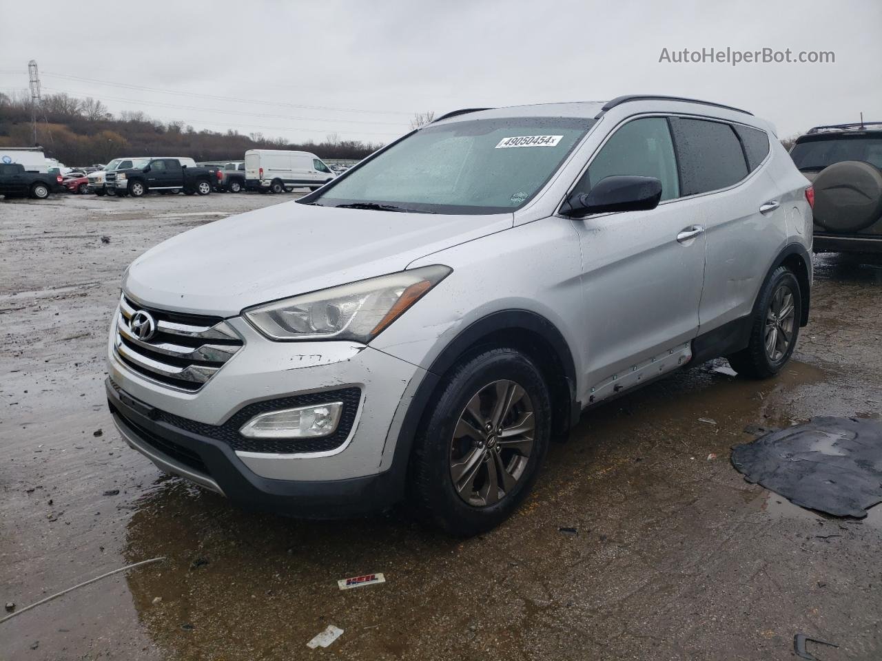 2013 Hyundai Santa Fe Sport  Серебряный vin: 5XYZUDLB6DG046643