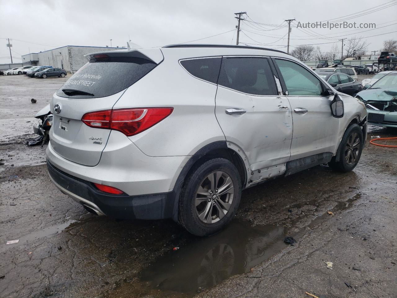 2013 Hyundai Santa Fe Sport  Серебряный vin: 5XYZUDLB6DG046643