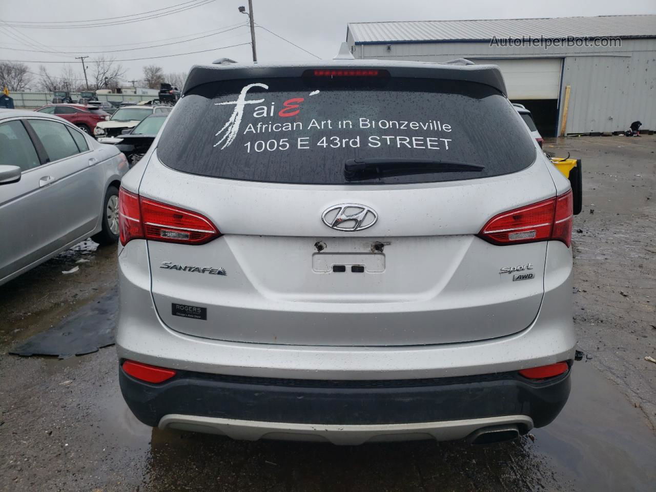 2013 Hyundai Santa Fe Sport  Silver vin: 5XYZUDLB6DG046643