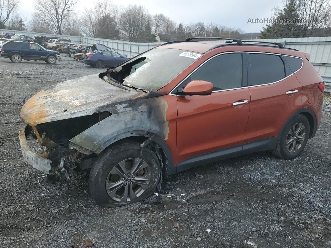 2015 Hyundai Santa Fe Sport  Orange vin: 5XYZUDLB6FG236459