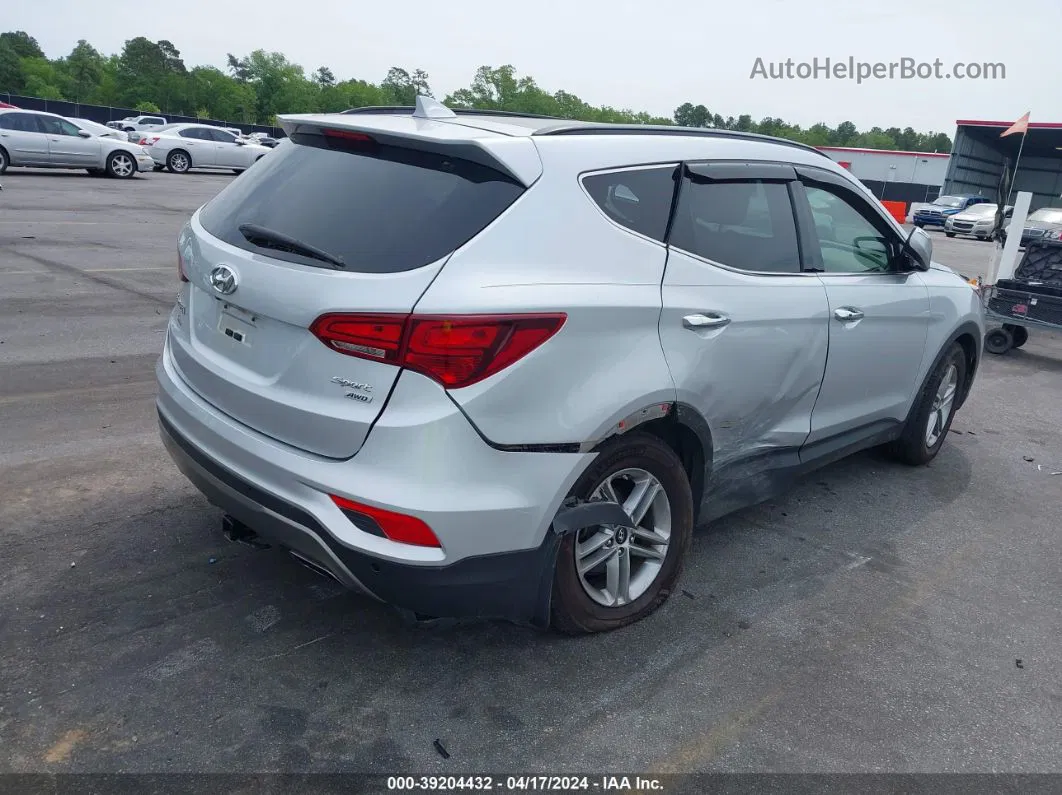 2018 Hyundai Santa Fe Sport 2.4l Silver vin: 5XYZUDLB6JG503897