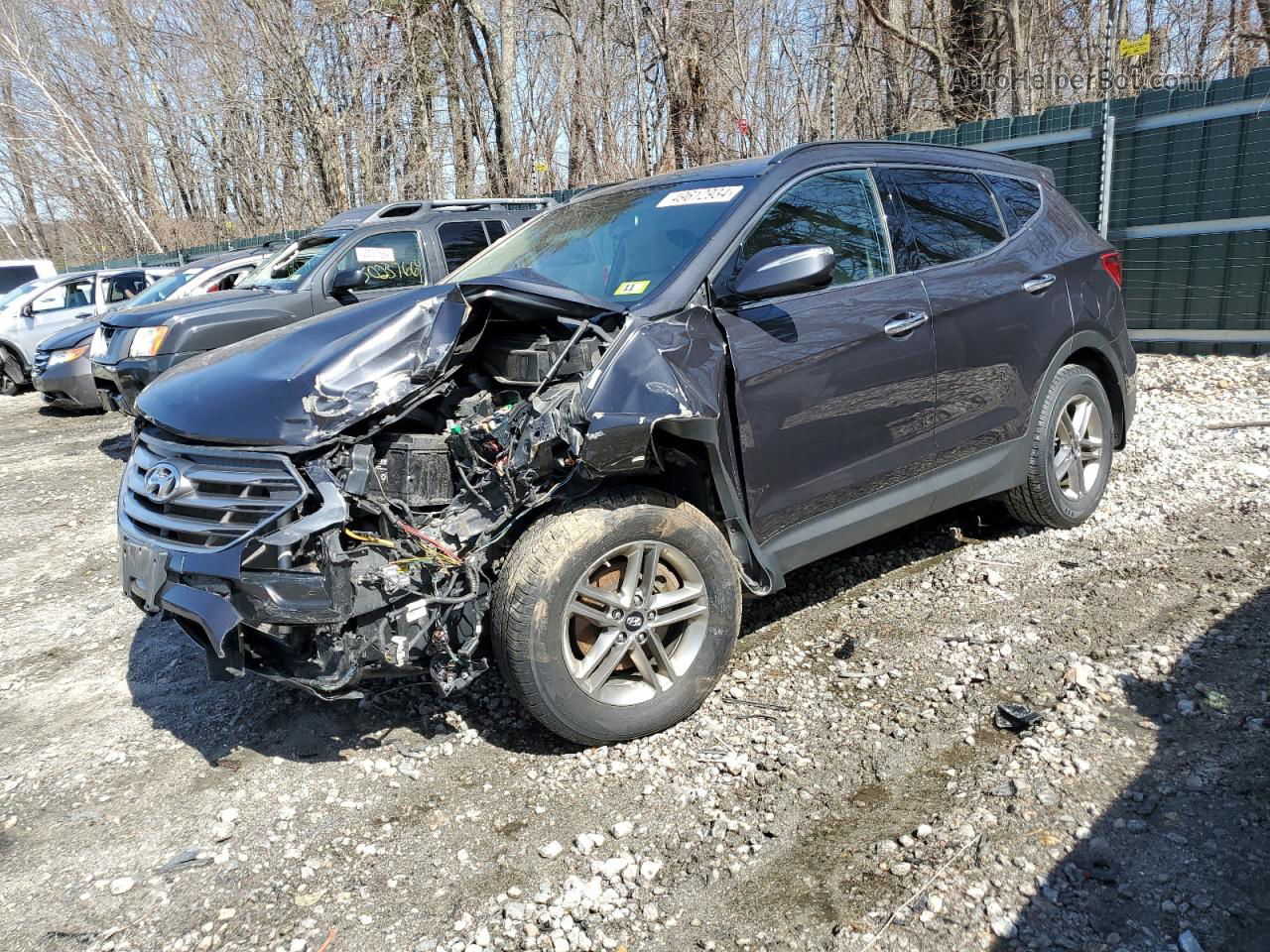 2018 Hyundai Santa Fe Sport  Gray vin: 5XYZUDLB6JG505004