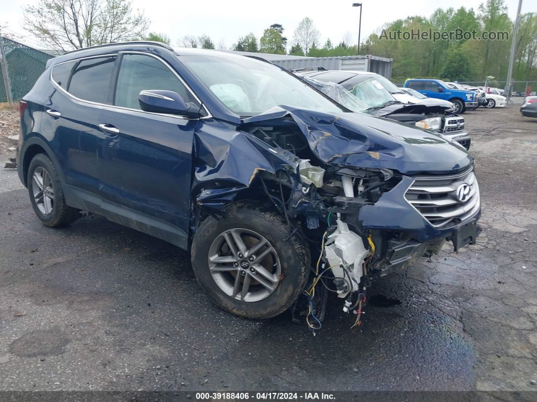 2018 Hyundai Santa Fe Sport 2.4l Blue vin: 5XYZUDLB6JG505049