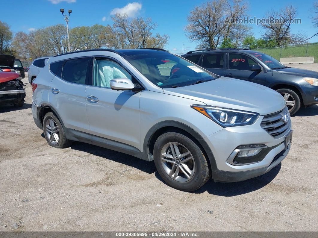 2018 Hyundai Santa Fe Sport 2.4l Silver vin: 5XYZUDLB6JG546393