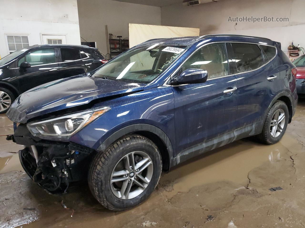 2018 Hyundai Santa Fe Sport  Blue vin: 5XYZUDLB6JG559242