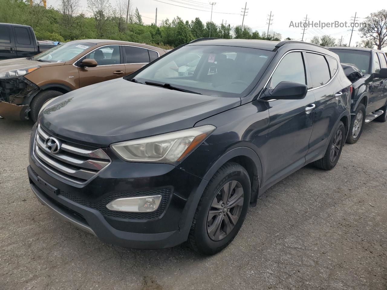 2013 Hyundai Santa Fe Sport  Black vin: 5XYZUDLB7DG013800