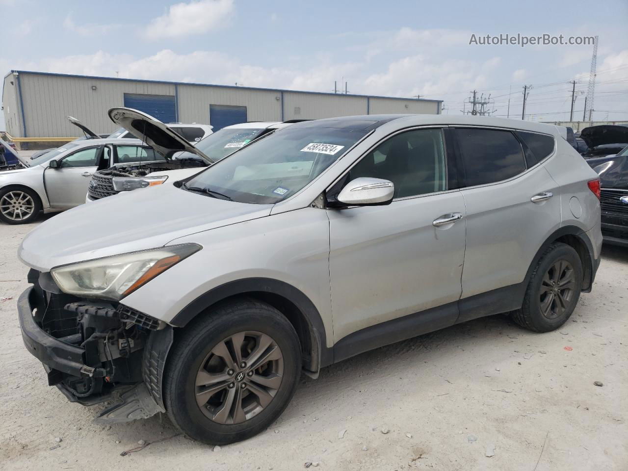 2013 Hyundai Santa Fe Sport  Серебряный vin: 5XYZUDLB7DG028989