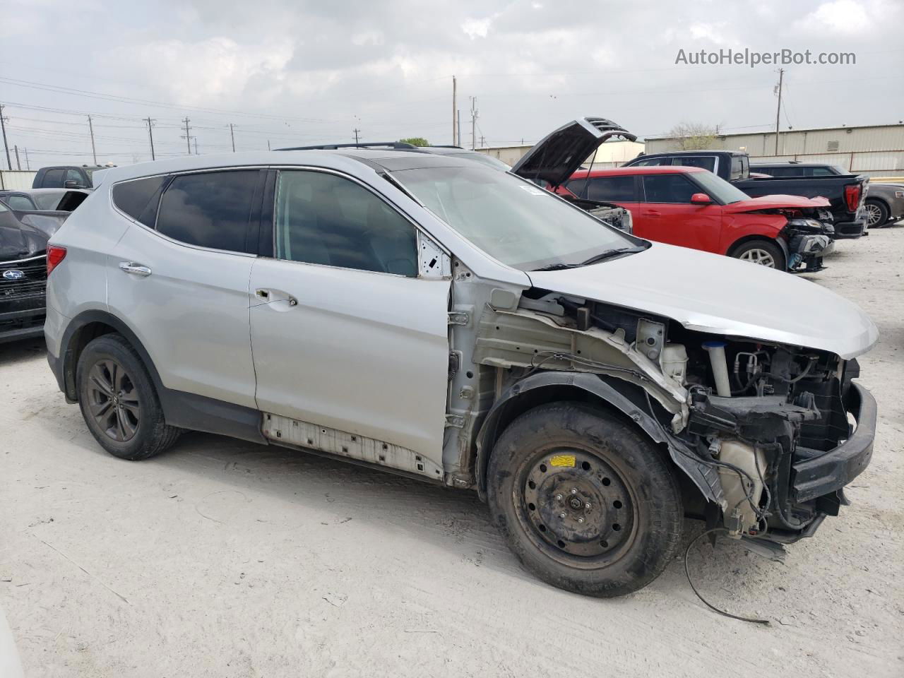 2013 Hyundai Santa Fe Sport  Silver vin: 5XYZUDLB7DG028989