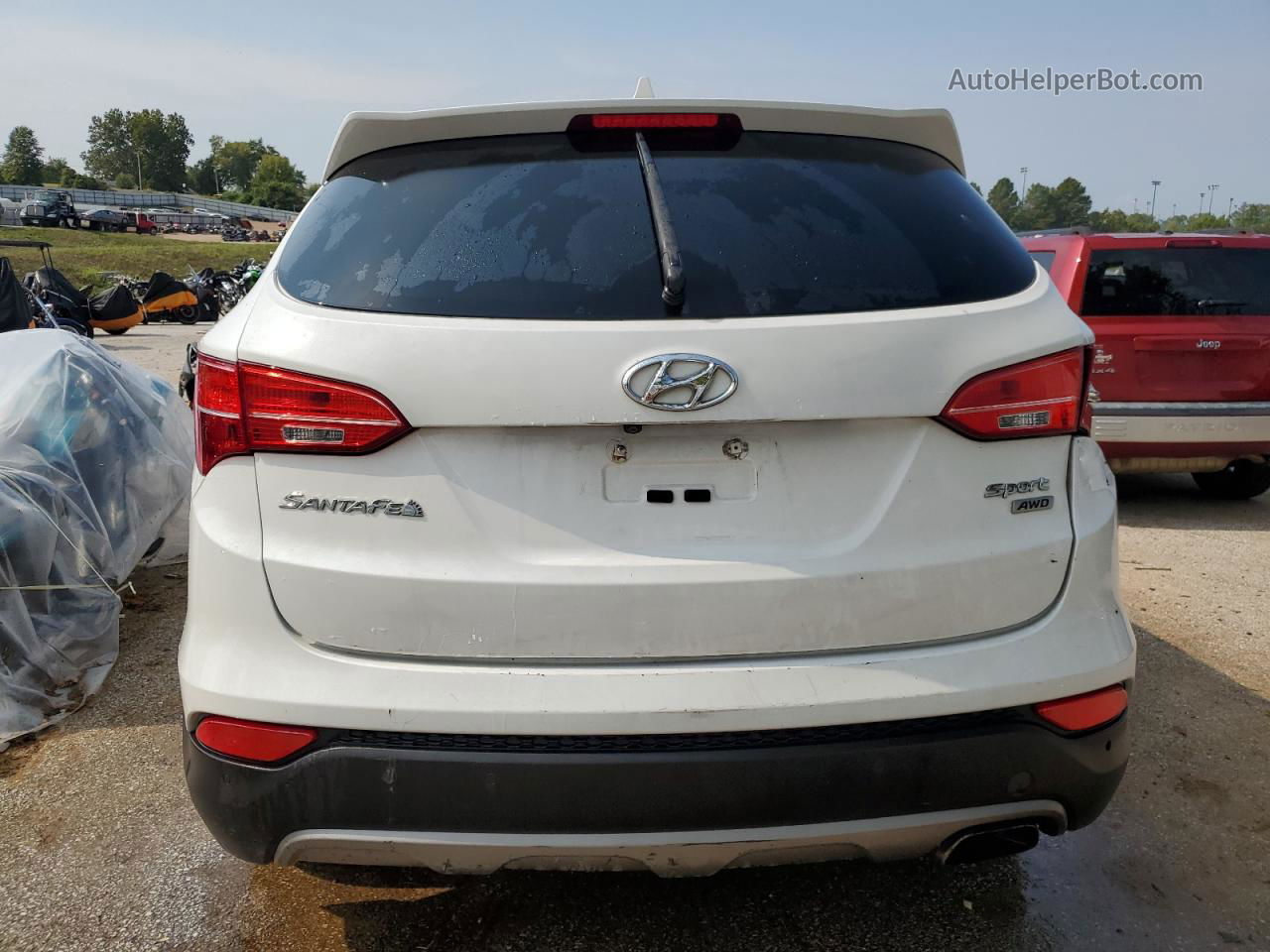 2015 Hyundai Santa Fe Sport  White vin: 5XYZUDLB7FG303036