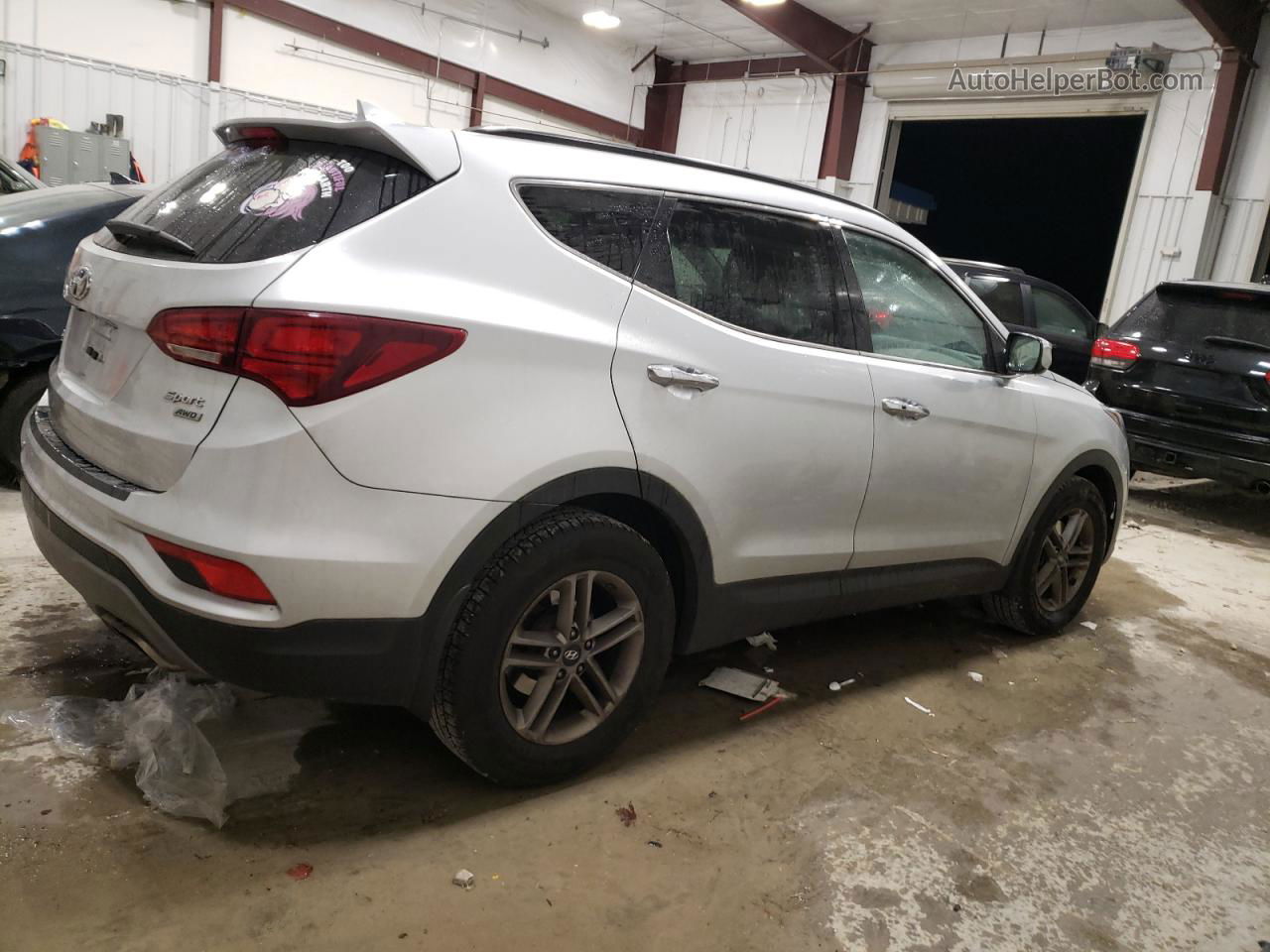 2018 Hyundai Santa Fe Sport  Silver vin: 5XYZUDLB7JG549707