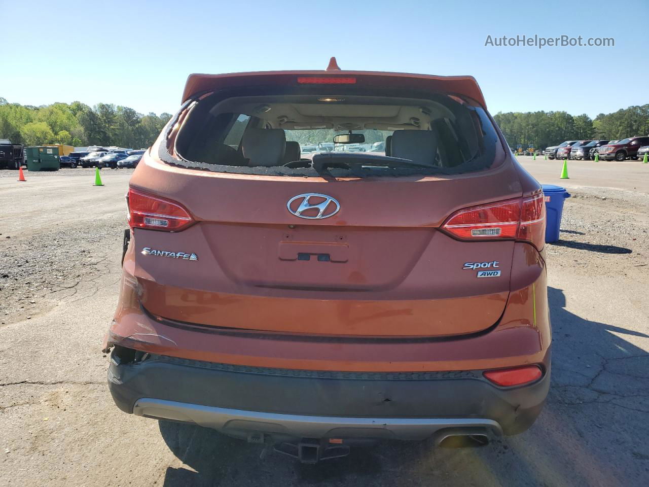 2013 Hyundai Santa Fe Sport  Orange vin: 5XYZUDLB8DG033330