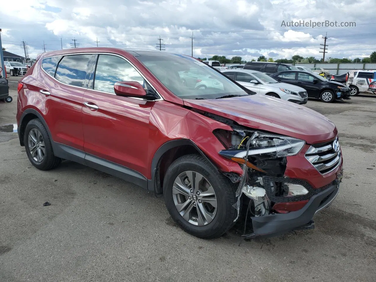 2013 Hyundai Santa Fe Sport  Красный vin: 5XYZUDLB8DG035112